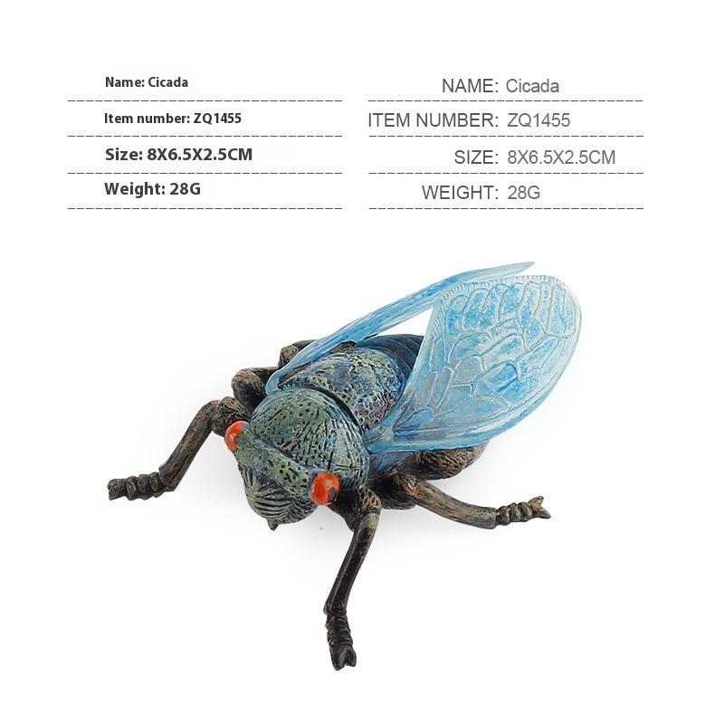 Jucărie pentru copii Model Știință și Educație Simulare Insectă Cicală Lumea Faunei Sălbatice Cicală Aurie Decorațiuni Ornamente pentru Masă cu Nisip