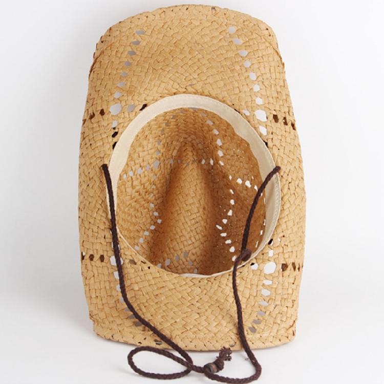 Western Cowboyhut Breitkrempiger Lässiger Strohhut Geschenk für Freund Hut