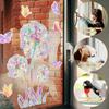 Dandelion Suncatcher Window Sticker Rainbow Prism Glass Sticker Anti Collision Birds Static Stickers Sun Catcher Static Window Sticker Non Adhesive St