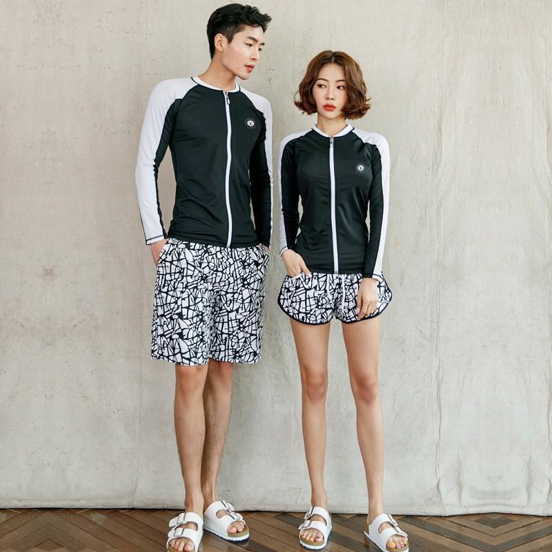 UV Protection Rash Guard Set Men Women Quick Dry Snorkeling Surfing Swimming Diving Long Sleeve Two Piece Swimwear
