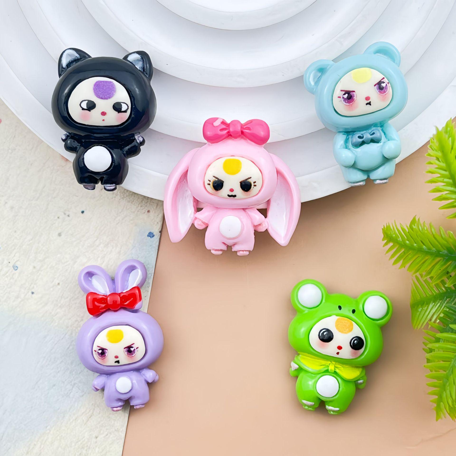 Handmade Cartoon Baby Resin Accessories: Chubby Three-Year-Old Hair Clips, Phone Case Decor, Fridge Stickers, Keychains