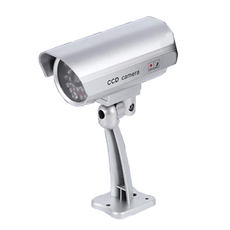 Kugelförmige Wasserdichte Sicherheits-CCTV-Überwachungskamera für Zuhause, Außenbereich, Innenbereich, Fake-Attrappenkamera mit blinkender roter LED