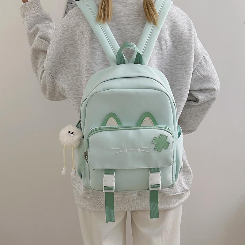 Cat Pattern Backpack Student Schoolbag Women's Travel Backpack