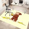 1pc Curious George Print Area Rug - Soft, Washable Non-Slip Indoor Mat, Living Room, Home Office Decorative Rug,Office Decorative