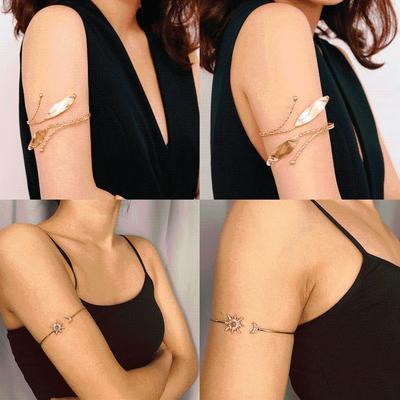 New Punk Exaggeration Bracelet Geometric Shape Hollow Out Arm Chain