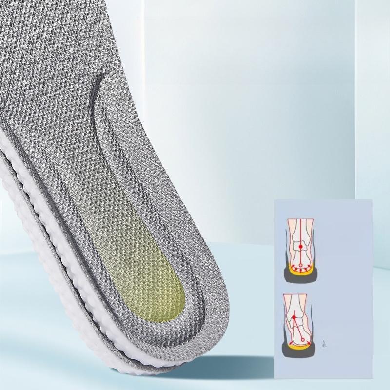 4pair The Insole Is Super Soft Not Tired After Standing for A Long Time Sports High Elasticity Shock Men Shoes Height Increase