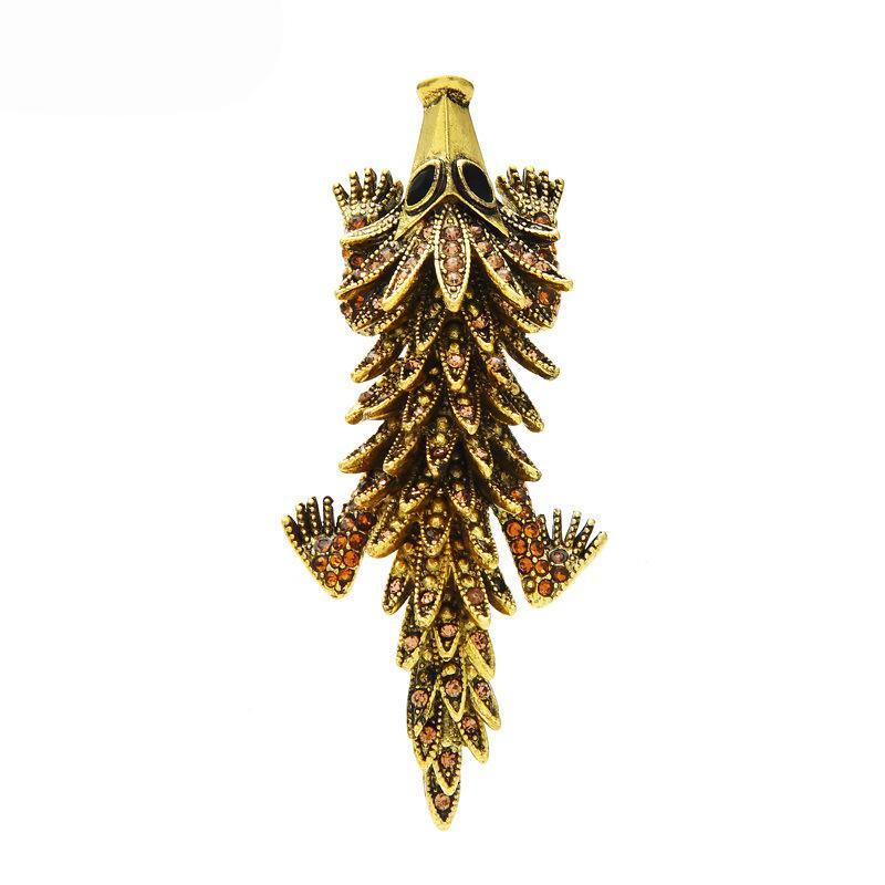 New Creative Vintage Pangolin Brooch with Waggable Tail - Animal Suit Pin Accessory