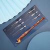 7pcs Antique Copperplate Finish Calligraphy Dip Pen Flat Nibs Oblique Pen Holder  For Artists