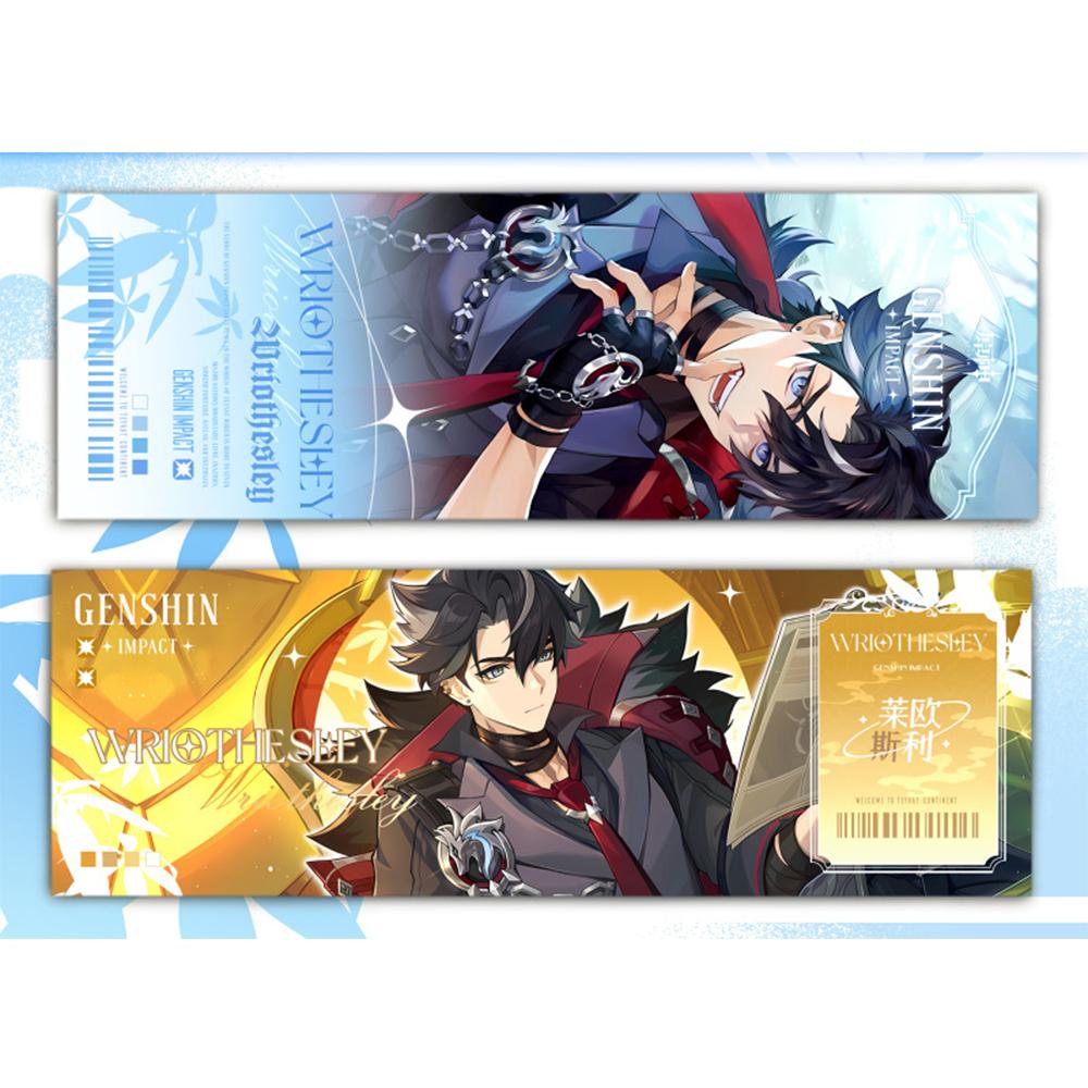 Genshin Impact Collection Karty Hry Záložka Furina Neuvillette Wriothesley Laser Oboustranná vstupenka Anime Tarotová karta Dárek