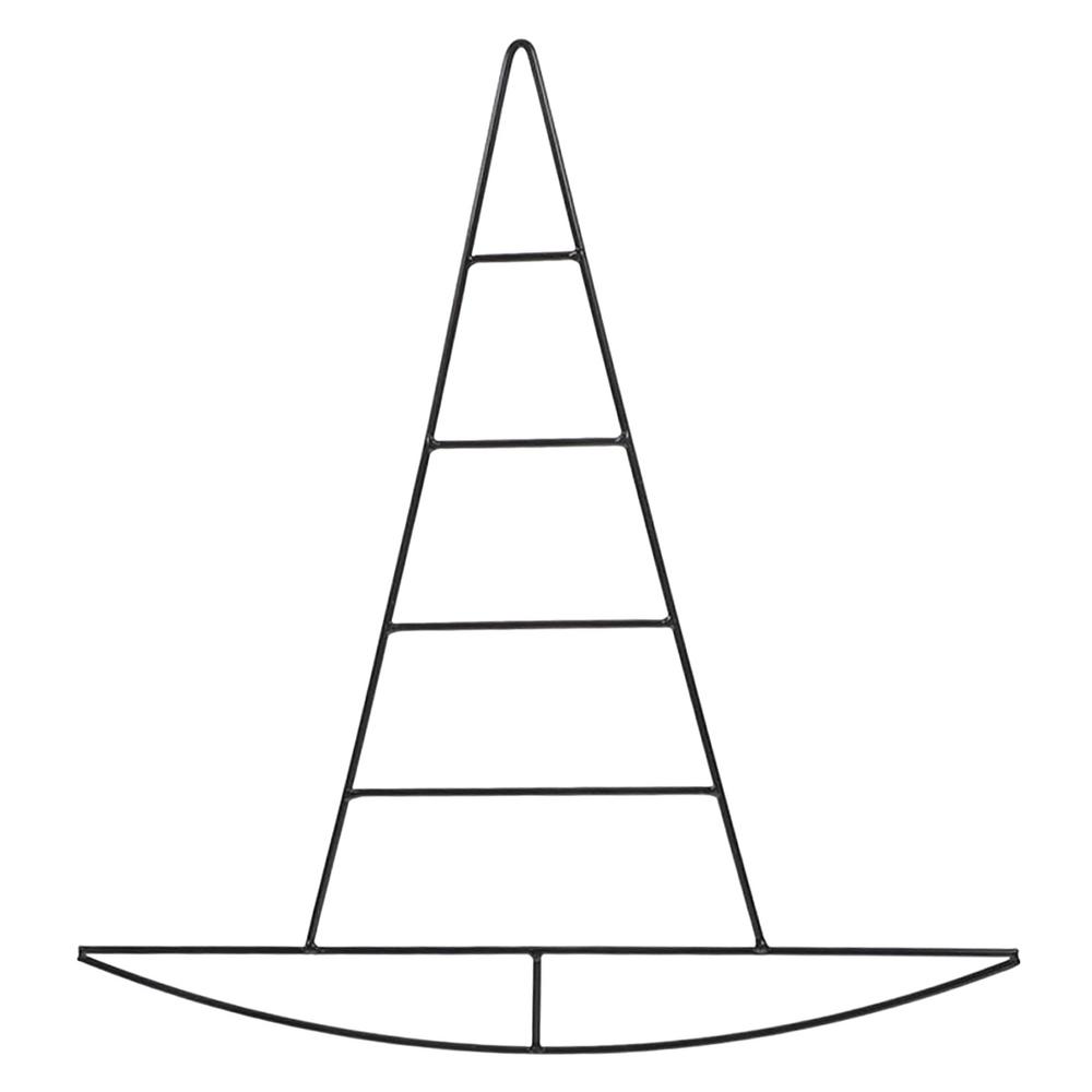 

Witch Hat Shaped Frame Wire Witch Hat Shaped Wreath Base For Crafts Boat Hat Shaped Metal Wreath Frame Holiday Flower Ring For