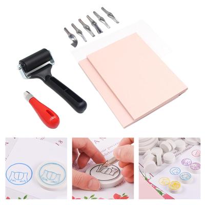 Soft Rubber Speedy Carve DIY Stamp Kit for Scrapbooking Wood Stamps and Block Print Art Projects