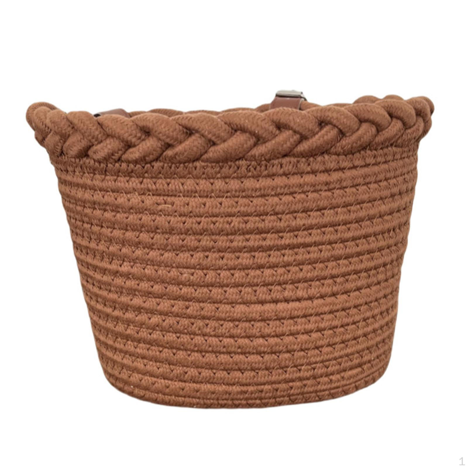 Front Bike Basket for Kids, Detachable Bicycle Basket, Boys And Girls, Deep Brown