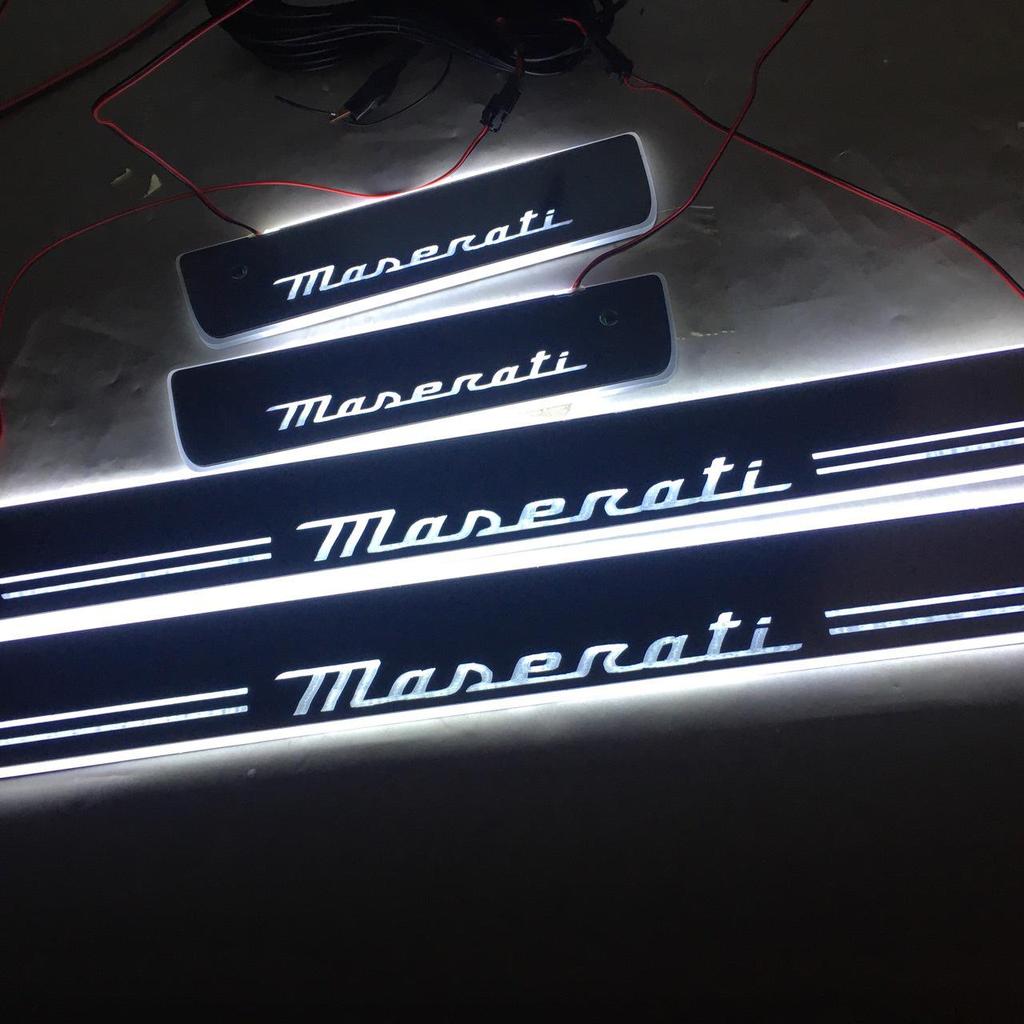 4pcs LED Illuminated Welcome Pedals with Infrared Sensors for Maserati Levante Sill Strips