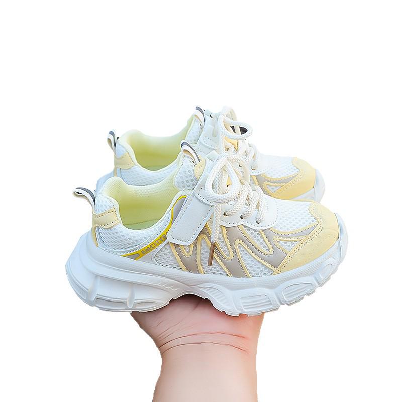 Kids' Casual 2026 Spring/Autumn Round Toe Breathable Mesh Sneakers for Short Children with Thick Sole