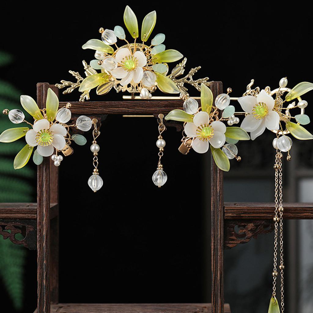 Vintage Chinesischer Stil Haarschmuck Set Für Damen Elegant Maiglöckchen Quaste Haarnadel Haarspangen Exquisiter Haarkamm