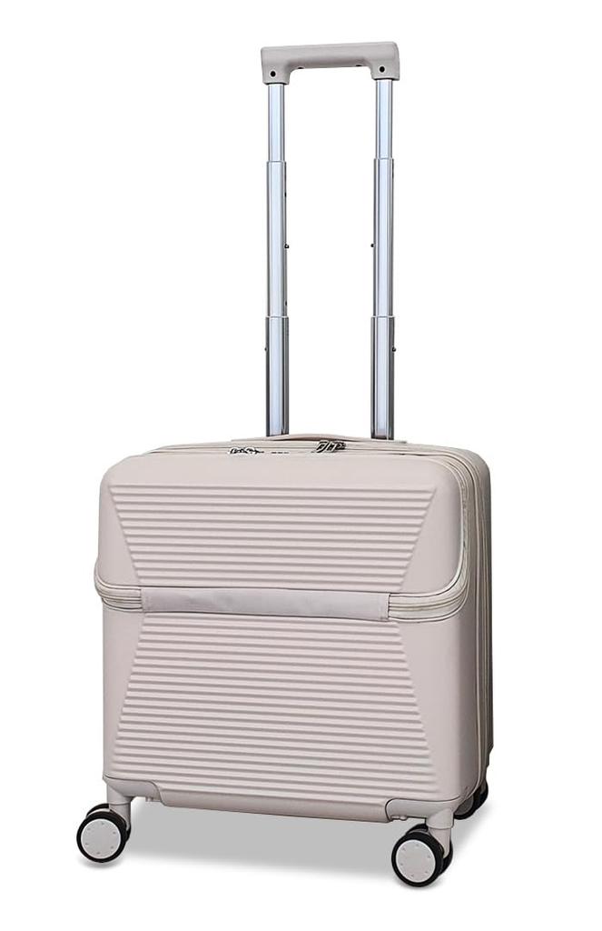 H Suitcase Carry Bag XS Size 35L Front Opening Pocket Removable Casters Carry Case Zippered Quiet Impact Resistant Polycarbonate Durable Travel