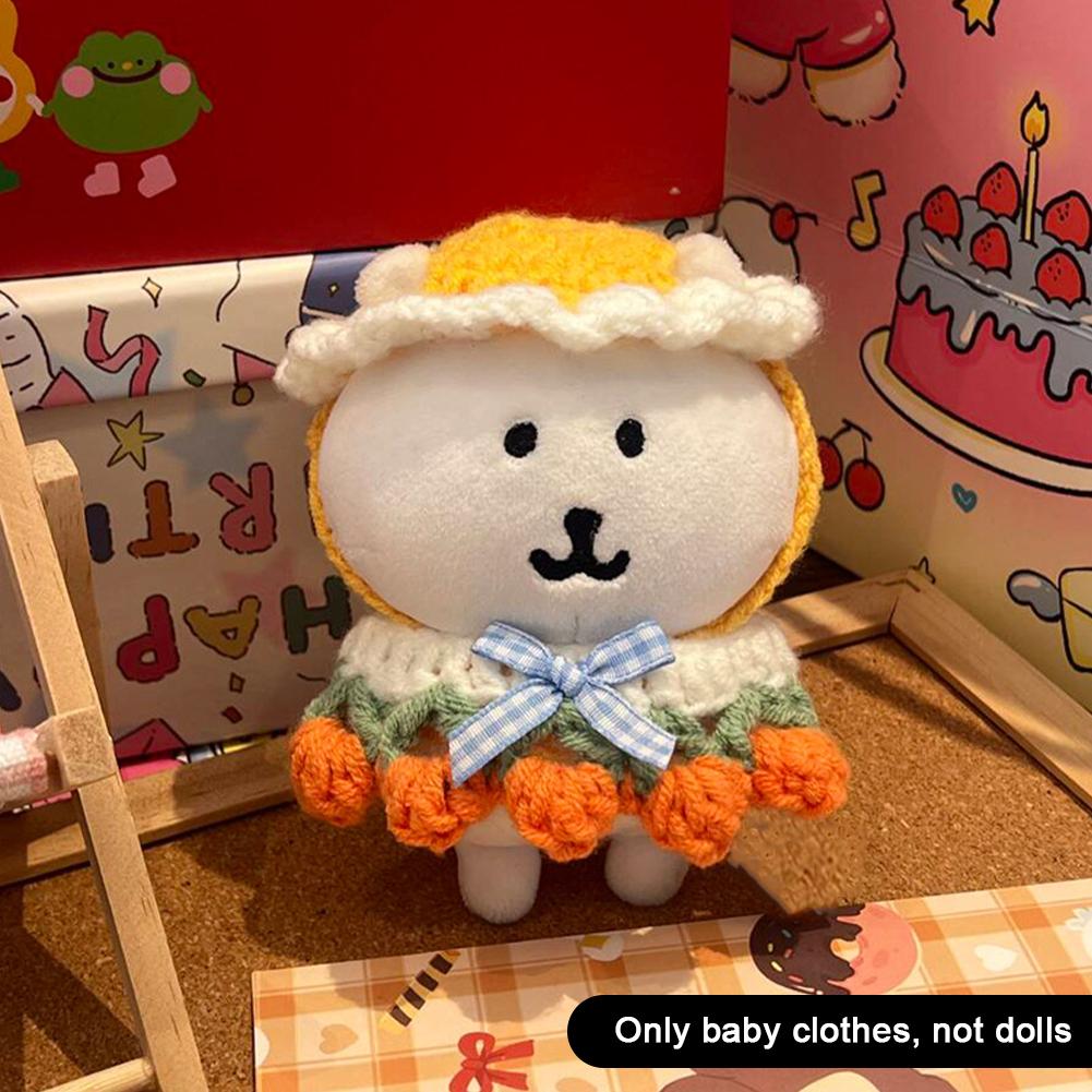 For 13cm Joke Bear Doll Clothes Fashion Clothes Hat Doll Clothes Color Match Triangular Scarf Dolls Accessories Cute Decoration Little Clothes