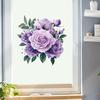 Purple Peony Floral Toilet Wall Sticker Self-Adhesive Waterproof Removable Bathroom Elegant Home Decor Art