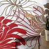 Floral Red Chrysanthemum Sheer Curtains for Living Room Decoration Window Curtains for Kitchen Tulle Voile Organza Curtains