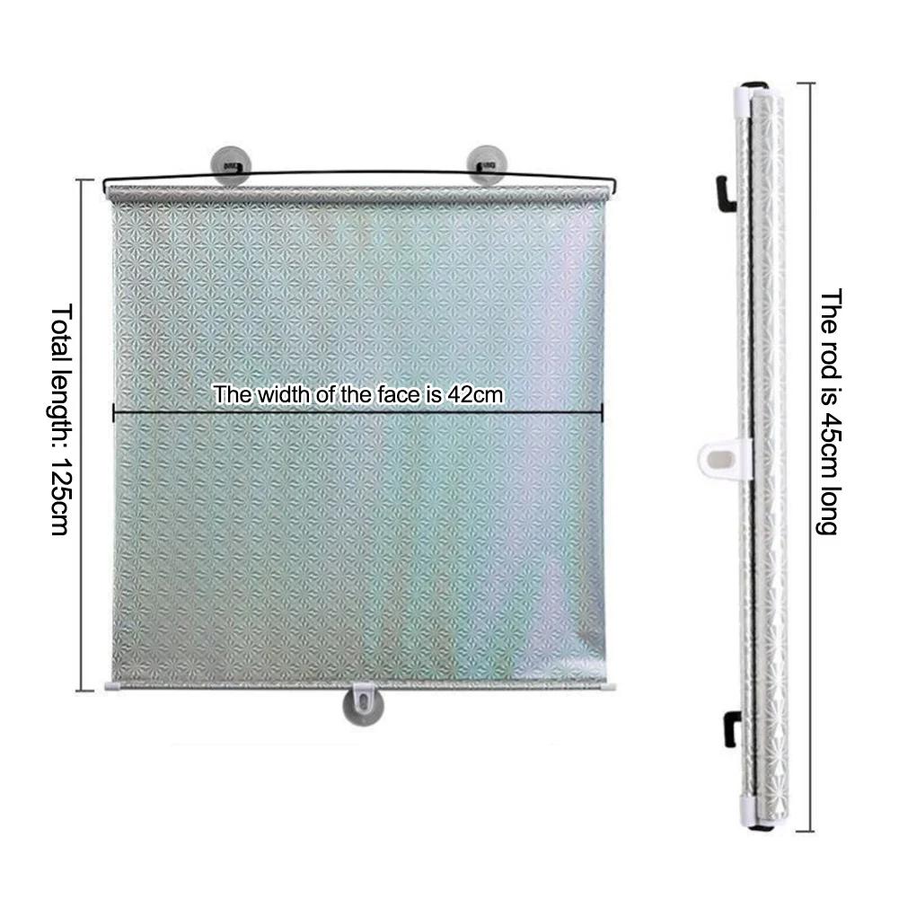 Car Shade Suction Cup Sunshade Indoor Use Outdoor Use 125*45cm Car Window Sunshade Cover Shade Adjustable Size