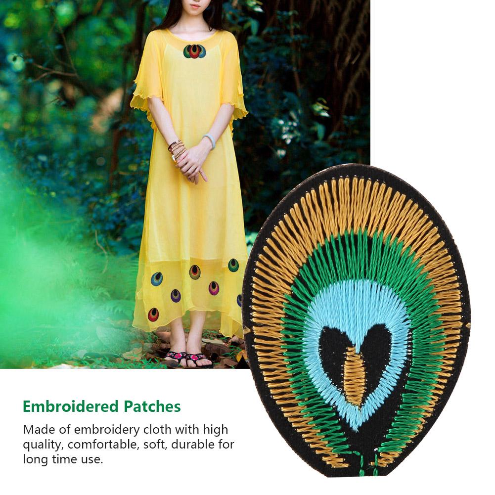 12pcs Set Embroidered Fabric Patches Sewing Bag Clothes Applique Craft DIY Decoration