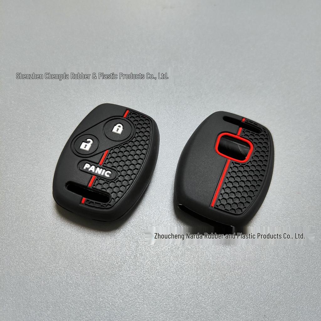 Honda Accord, Fit, CRV, Civic 2+1 Button Silicone Key Cover - Honeycomb Pattern