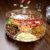 With Compartments Divided Serving Tray with Lid Veggie Tray Portable Snack Box Food Container for Biscuits, Candy, Fruits, Nuts