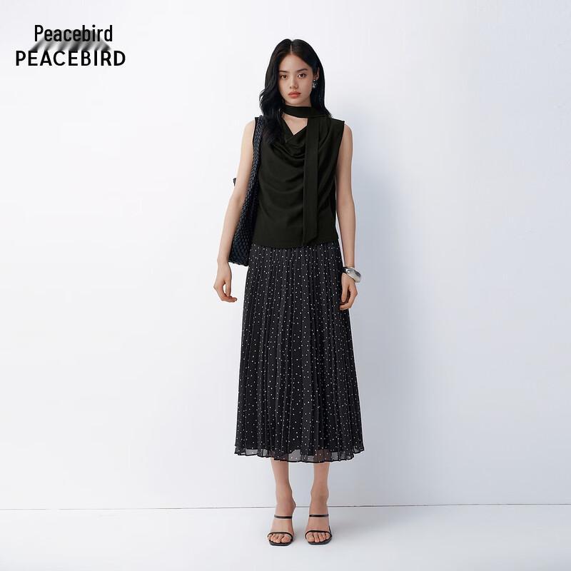 Peacebird AAGFG213D Pleated Maxi Skirt