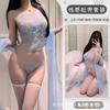 Sexy Lingerie Sexy Embroidery See-through Belly Pocket Set Pure Flirting Pajamas Antique Uniform