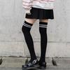 Anti-slip Over Knee Socks with Two Striped Ribbed Knee Socks