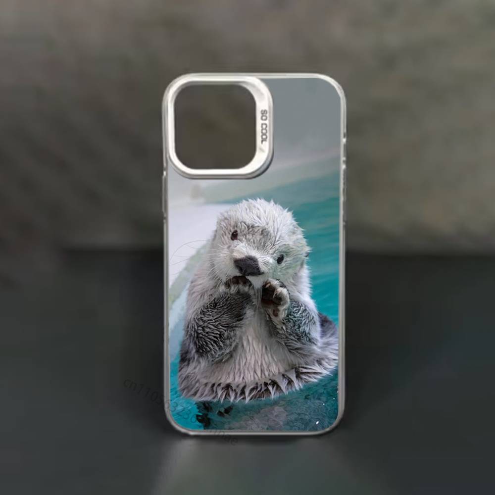 Sea Otters Animals Cute phone Case for iPhone 17 11 12 Pro Max Plus Mini Air SE 16e 14 15 16 13 Soft Shell