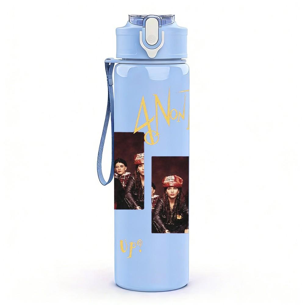 1PC Rock Band Member Portrait 750ml sports water bottle leakproof straw lid outdoor office home