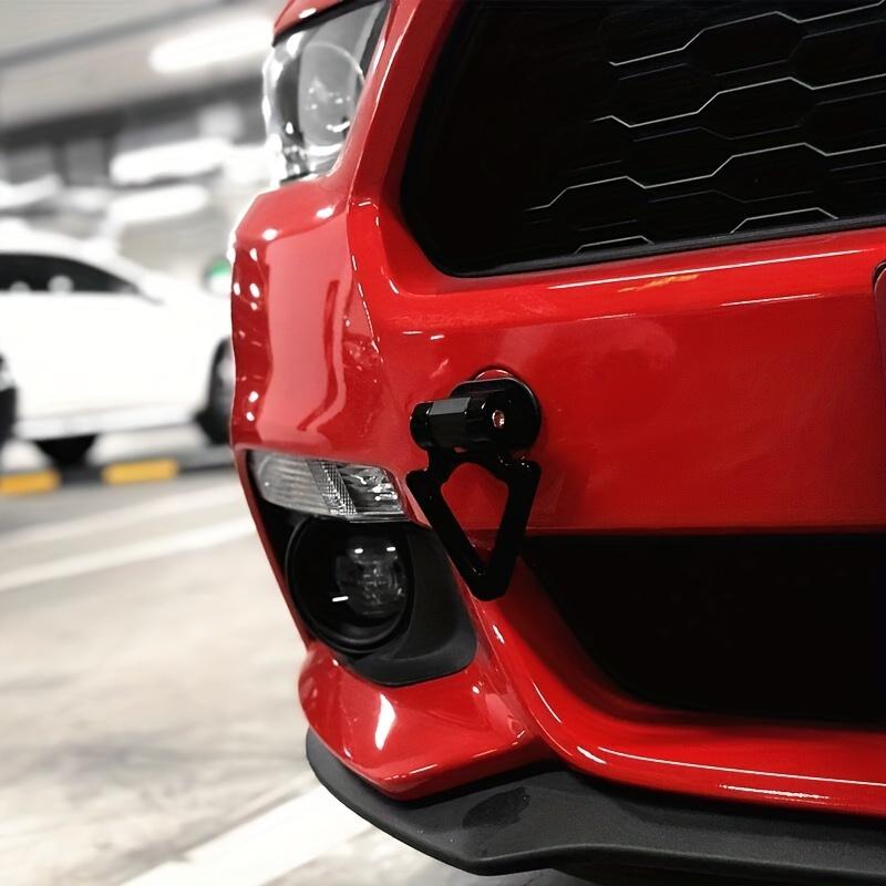 1pc ABS Triangle Car Tow Hook, Rear Bumper Trailer Sticker, Personality Auto Decorative Accessory,Car Stickers Decals