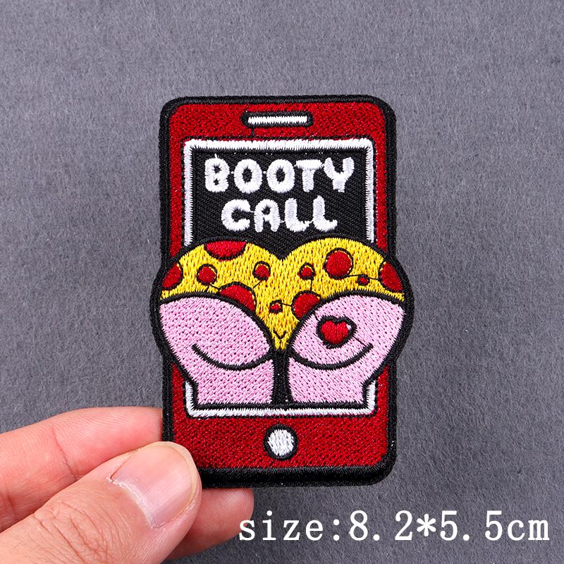 Sexy Punk Patch Iron On Embroidery Patches For Clothing Thermoadhesive Patches For Clothes Hip Hop Skull Embroidery Patch Badges