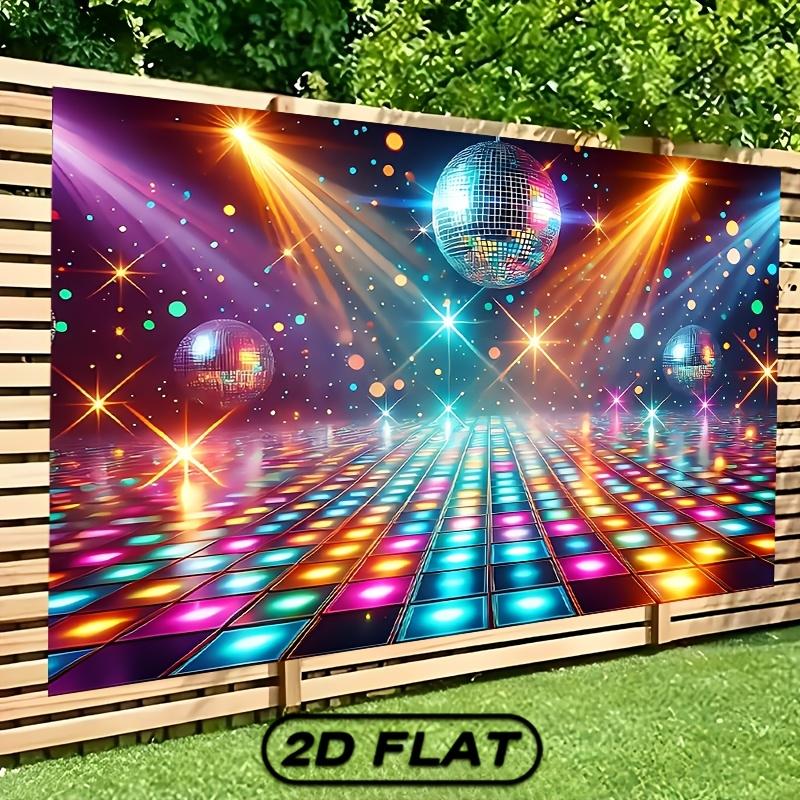 1 Stück 2D flaches Disco-Bühnen-Mehrzweck-Polyester-Hintergrund für Partydekorationen Innen-/Außenfotografie-Hintergründe wsj