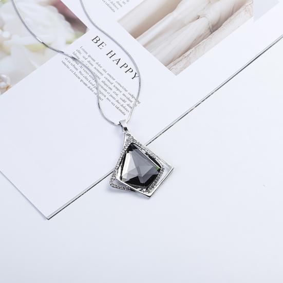 Women Diamond Pendant Long Sweater Chain Necklace Party Jewelry Gift