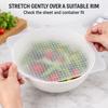 Clear Silicone Stretch Food Wrap, Square 10 / 15 / 20cm, 1 Piece