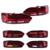 VLAND Full LED Dynamic Tail Lights Cherry Red Lens IP67 Waterproof Fit for MK6 2011 2014
