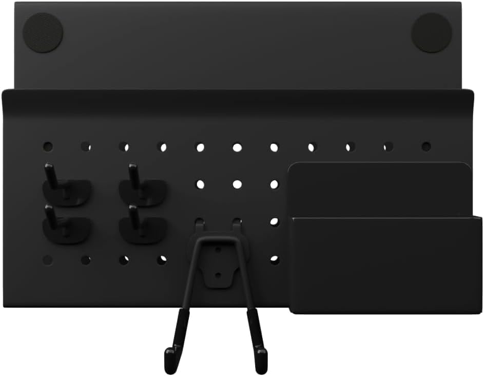 MIAODAM Desk Side Storage Clamp for Steel 18kg Load 4 Pen Holder with Ventilation Magnetic for Use Rack, Type, Laptop/Tablet/Document Storage,