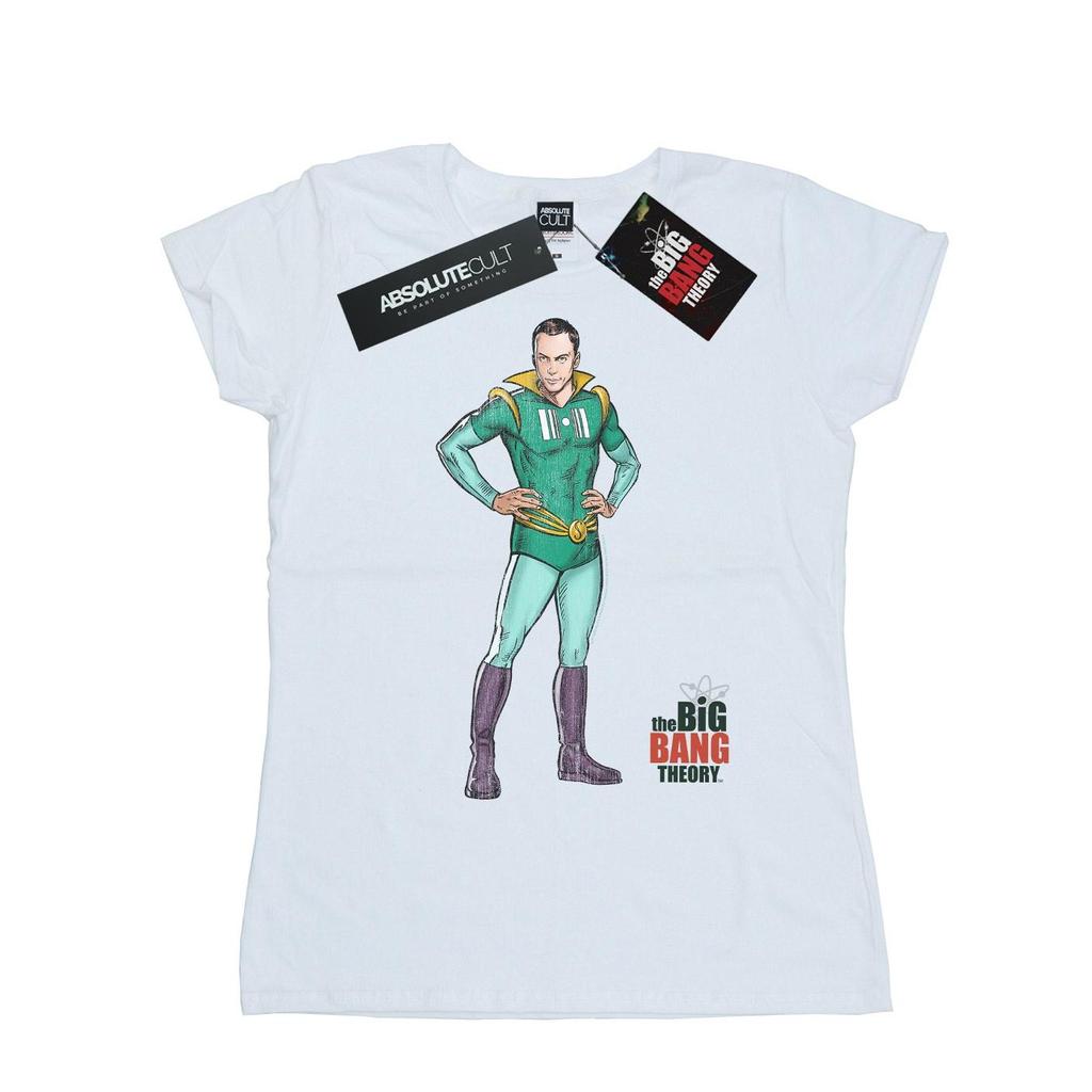 The Big Bang Theory Womens/Ladies Sheldon Superhero Cotton T-Shirt