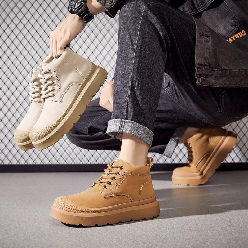 Winter high-top Martin boots men's big autumn and winter retro tooling boots thick-soled outdoor casual shoes