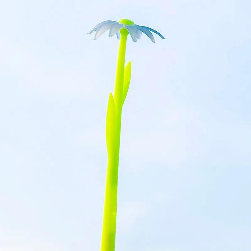 1ks Kreativní silikonové gelové pero ve tvaru růže Simulace Valentýnský dárek Podpis Vodní pera Kancelář Škola Psací potřeby