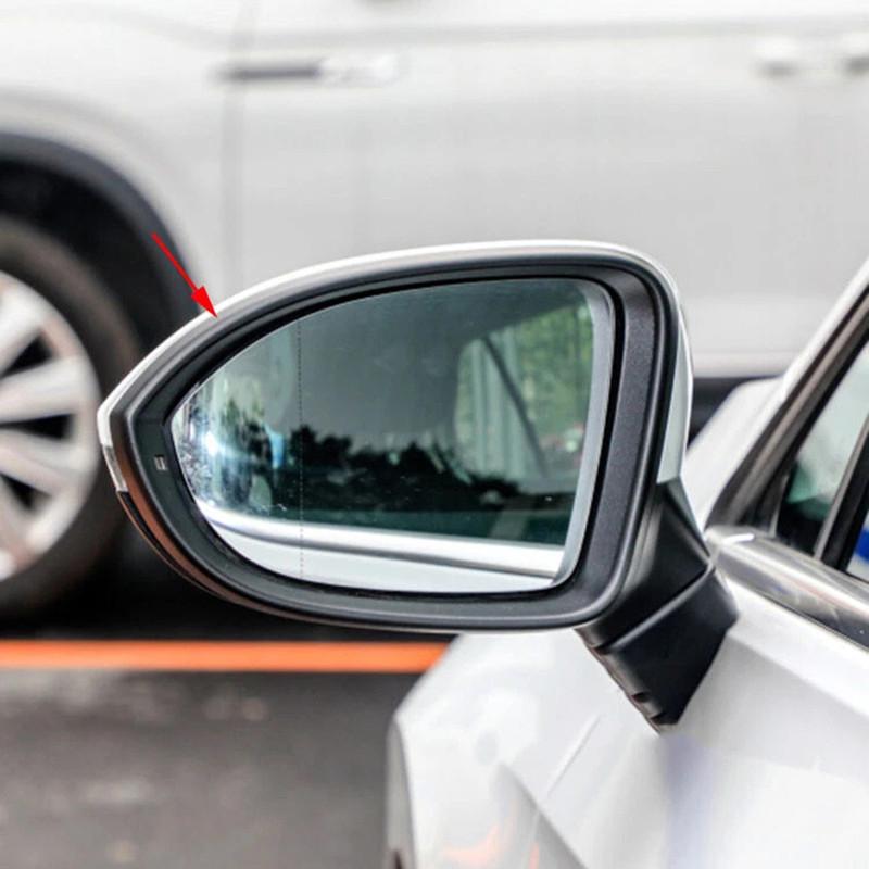 For VW Golf 8 MK8    Car Rearview Mirror Rain Eyebrow Protector Cover Rainproof Frame ABS Mirror Replacement Part