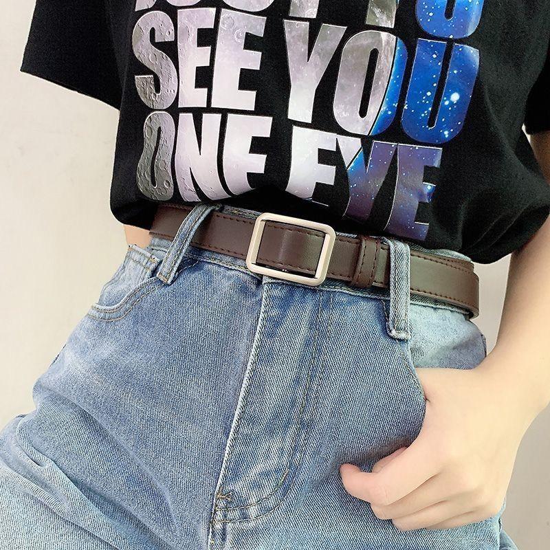 

Стильный Женский Универсальный ПУ Ремень Модный Корейский Дизайн Идеально Подходит Для Джинсов И Юбок PU Coffee