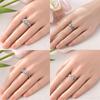 925 Silver Beautiful Stars and Moon Shining Sun Geometry Infinite Combination Ring Boutique Matching Gifts