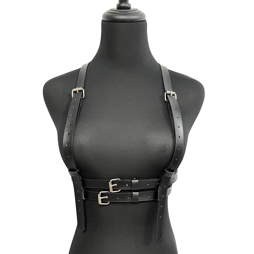 Women Sexy Body Harness Gothic Leather Lingerie Bondage Chest Harness BDSM Fetish Underwear Suspenders Adjustable Strap Belt