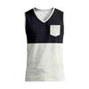 Men’s Sleeveless V-Neck Casual Tank Top with Chest Pocket Relaxed Fit Lightweight Summer Shirt