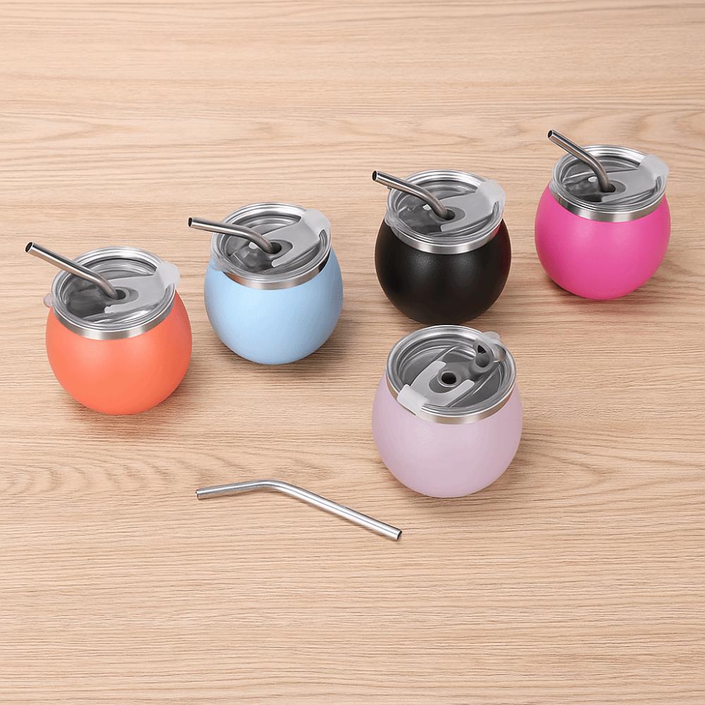 Double Wall Portable Egg Cup 5oz Tumbler Cup Tea Mug Argentine Yerba Mate Cup Office