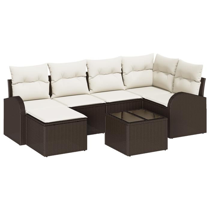 VidaXL Ensemble de Canapé de Jardin 6 Pièces avec Coussins Gris en Poly Rotin 3346118