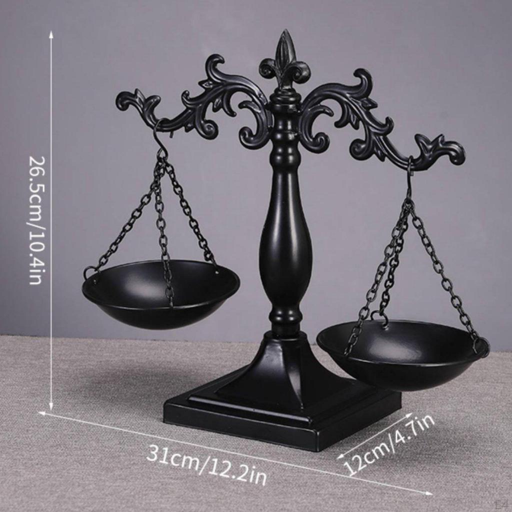 Decorative Balance of Justice Rustic Look Sculpture Sturdy Scale for